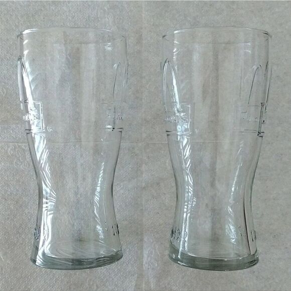 Vintage 1992 Set of 2 McDonald's Clear Fountain Coke Glasses - Picture 7 of 17